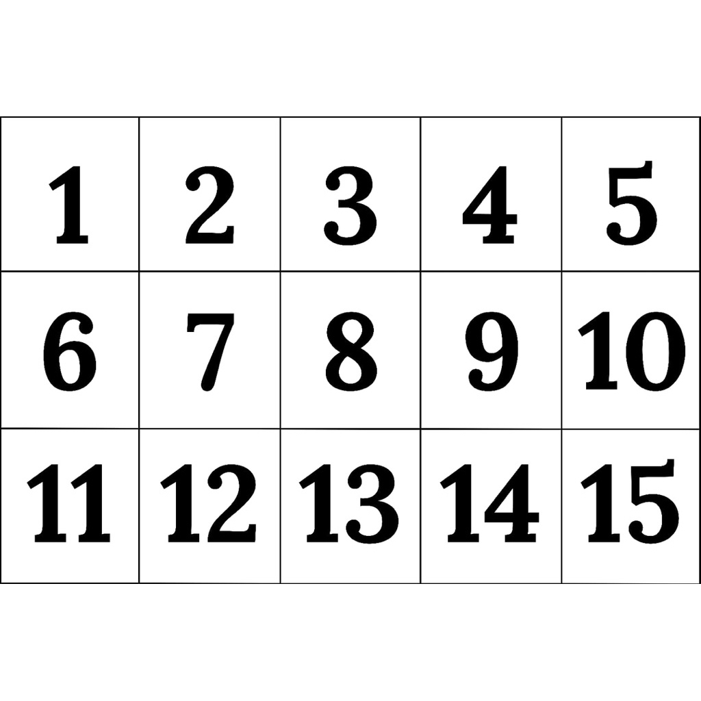 

Sticker Angka 1 Sampai 30/ Kartu Angka Tebal 230GSM