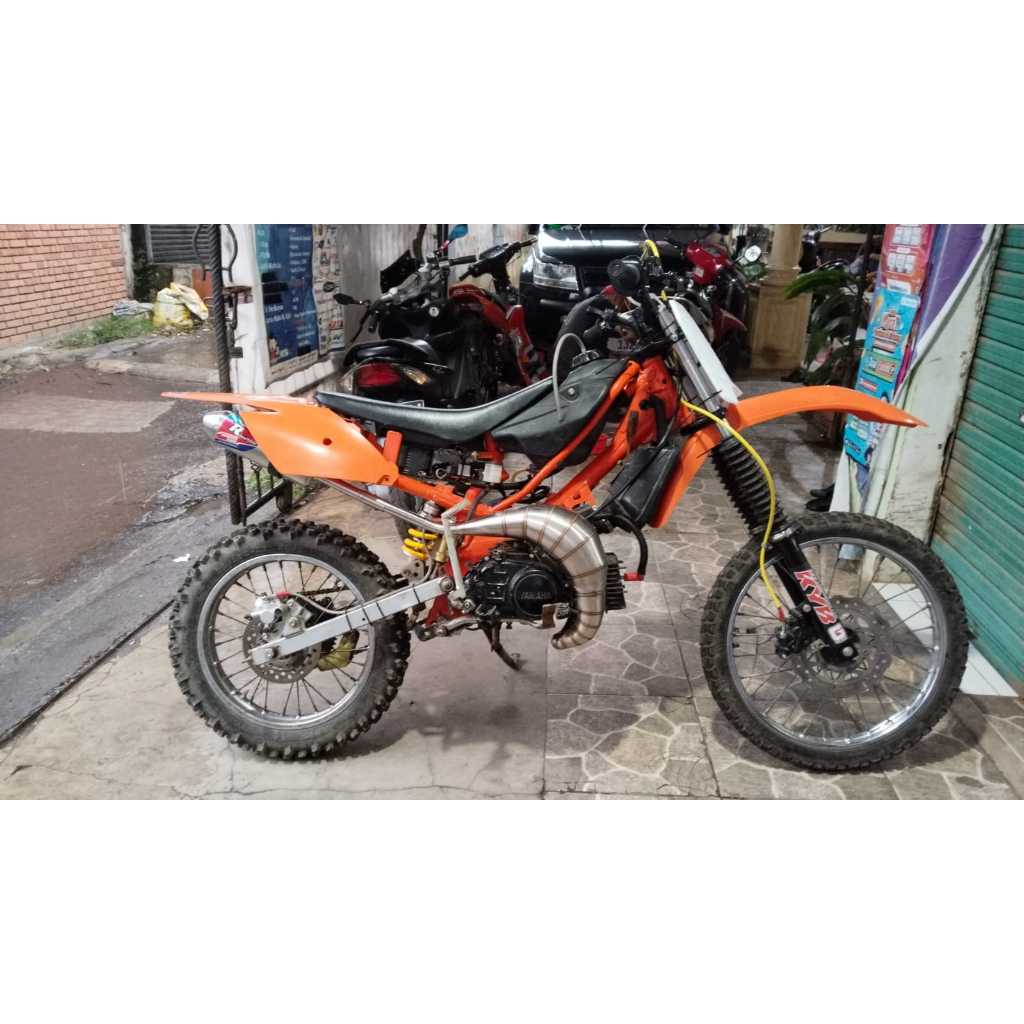 Knalpot udang trail satria rangka ktm Knalpot Trabas Satria 2 tak Knalpot Grastreck