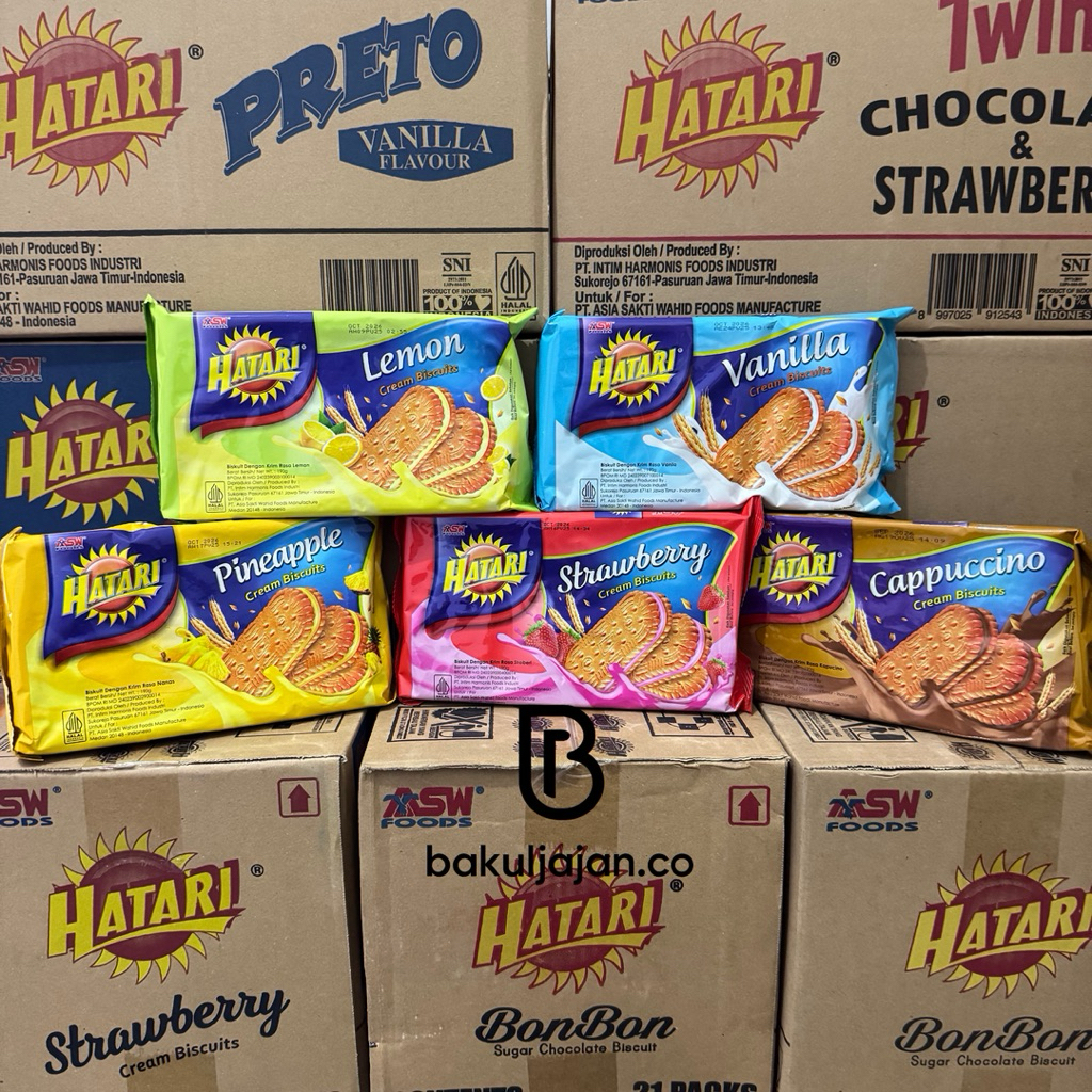 Grilshop7 Hatari Cream 190Gr (1 Dus Karton Isi 21) Hatari Preto, Bonbon Coklat, Hatari Biskuit Cream
