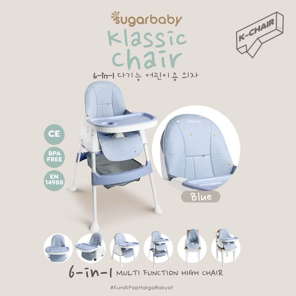 Preloved Sugarbaby K Chair 6in1 Multifunction High Chair/booster seat/kursi anak/ Kursi Makan Sugar 