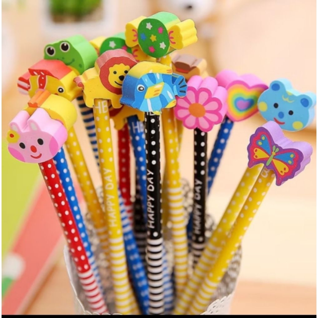 

Pensil Penghapus Karakter Lucu/Pensil dan penghapus Karakter unik random