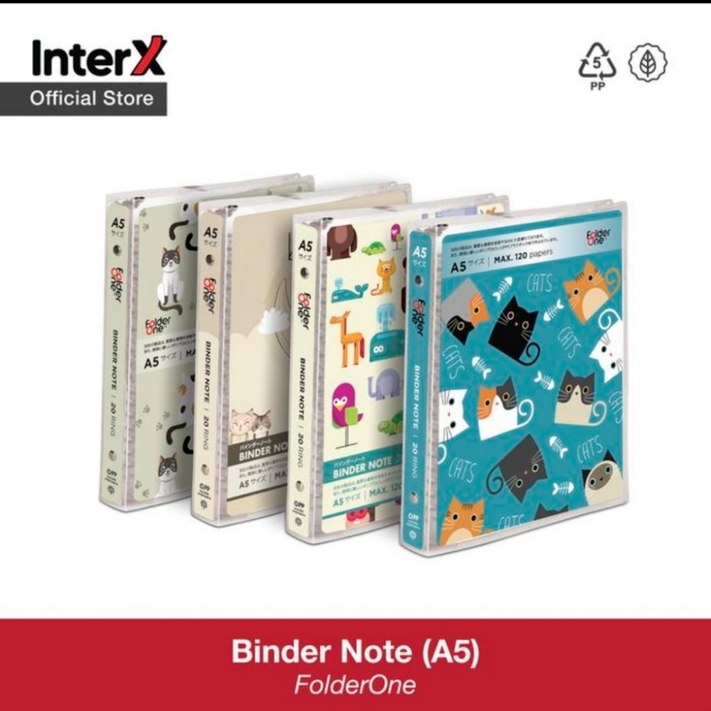 

Binder Note A5 Folder One/Buku Note ( Ring Loose Leaf)