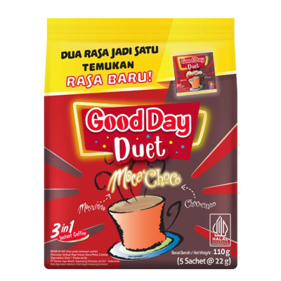 

Good Day Duet Moca Choco Kopi Instan 5 x 22 g