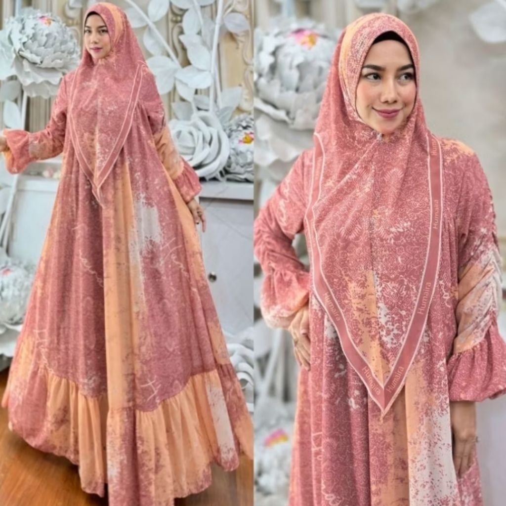 JASMINE SERIES by HUMAIRA HAVIZA SERIES  By HUMAIRA Dmecca  Syari Branded Ceruty HITAM PUTIH  Jersey