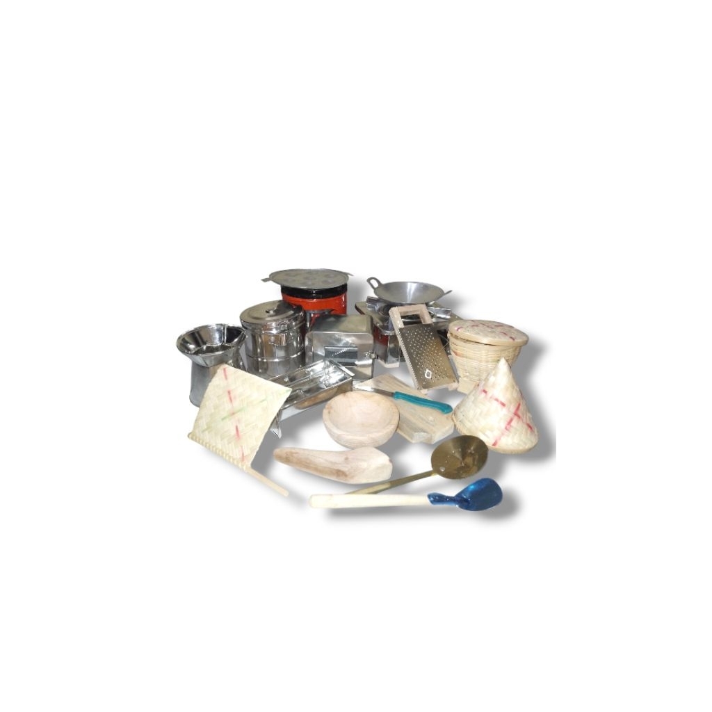 Mainan masak masakan anak tradisional alat masak masakan mini