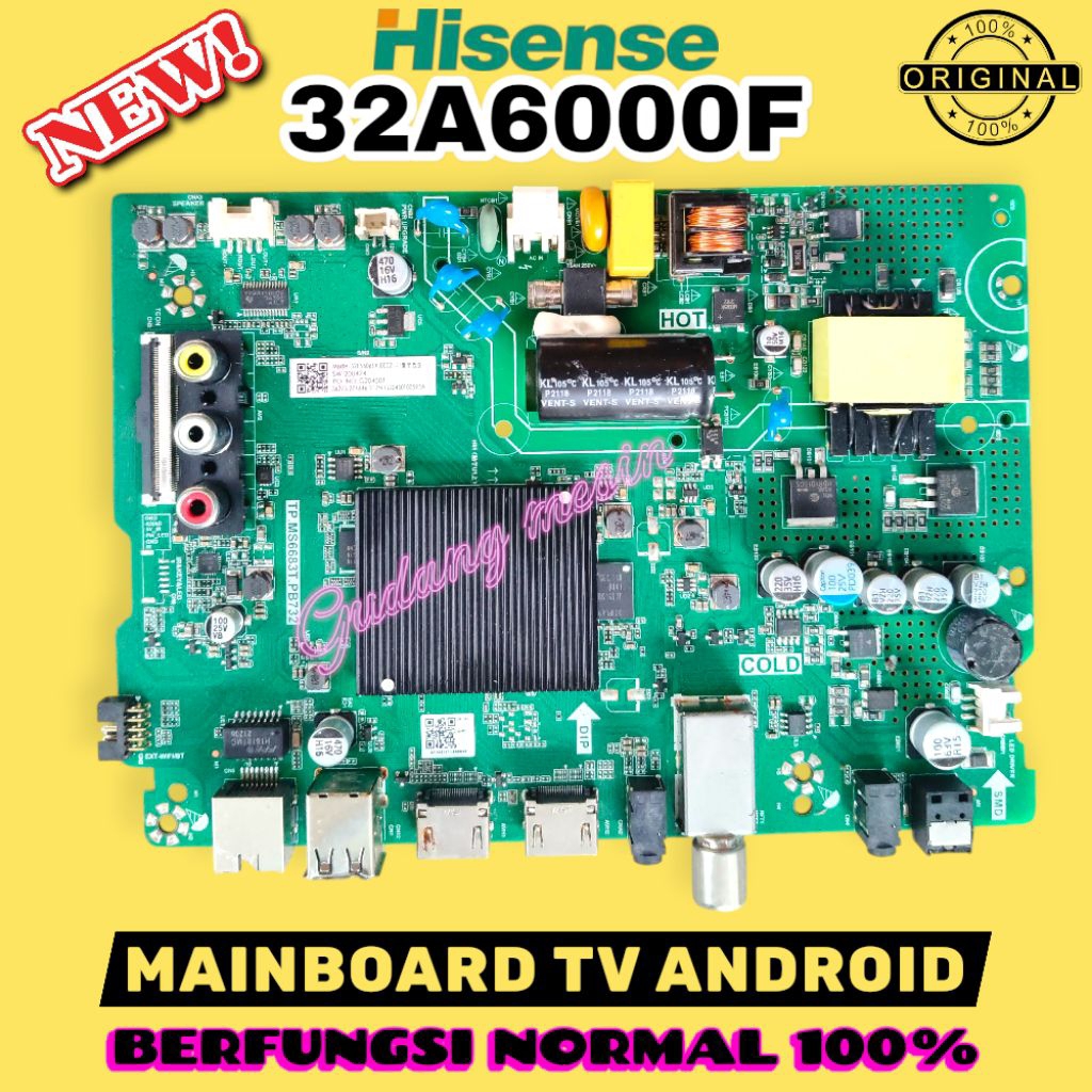 MAINBOARD TV HISENSE 32A6000F / MB TV HISENSE 32A6000F / MODUL TV HISENSE 32A6000F / MESIN TV HISENS
