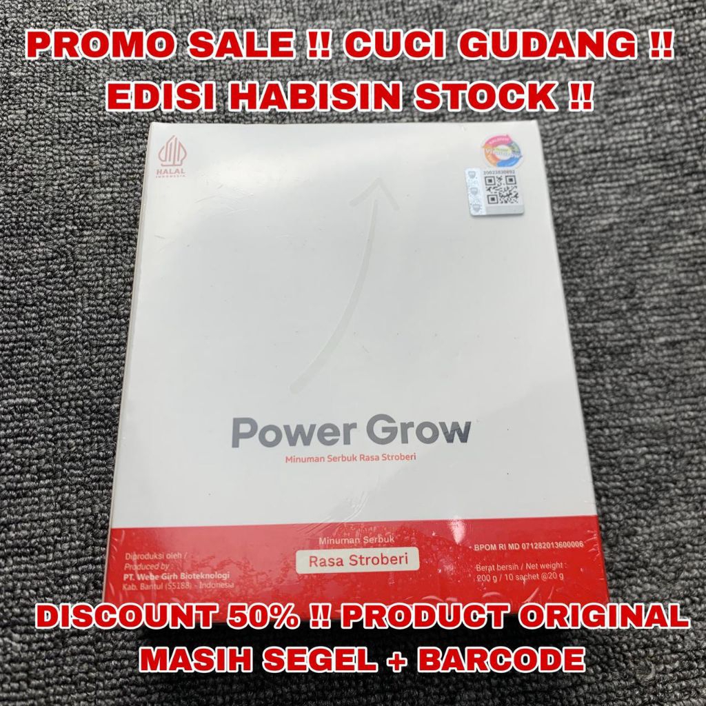 

SALE !! CUCI GUDANG !! POWER GROW KIDS 100% ORIGINAL SUSU PENINGGI BADAN ANAK BPOM