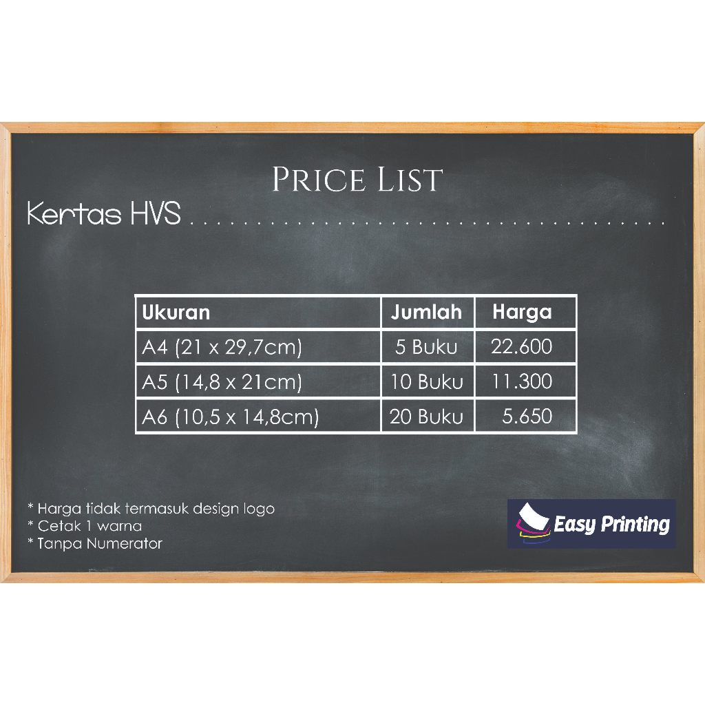 

Cetak Nota Laundry/ Toko/ Resto ukuran A6 Kertas HVS Tebal 75gsm Gratis Design