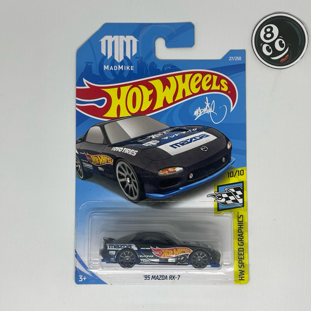 Mazda Rx-7 Black Mad Mike Hot Wheels
