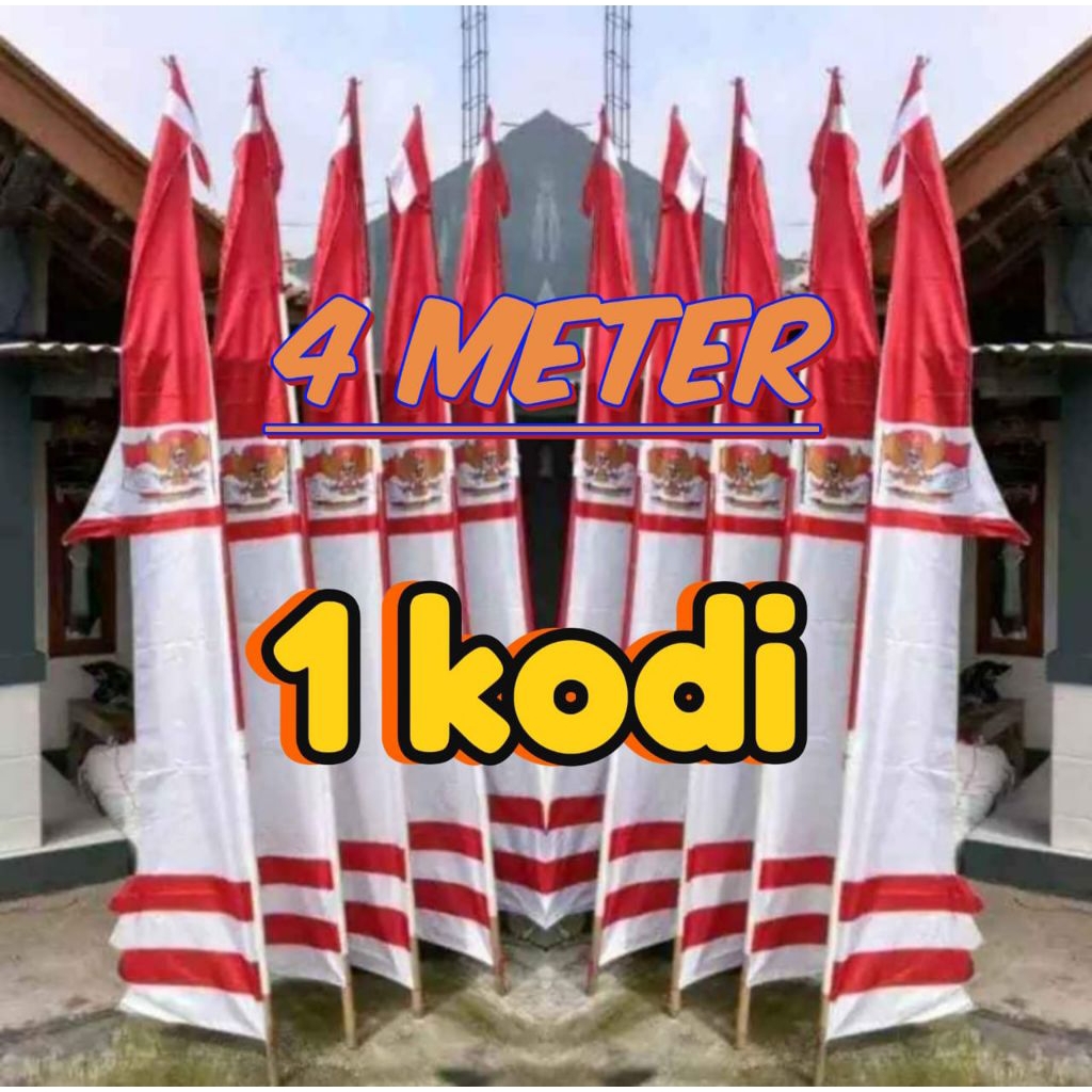 ((PAKET 1 KODI))LAYUR GARUDA/UMBUL-UMBUL LAYUR GARUDA/BENDERA LAYUR GARUDA 4METER