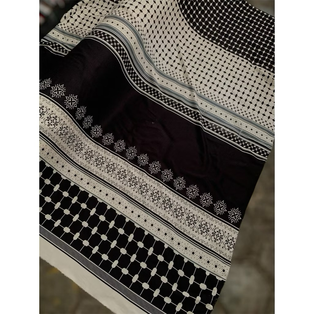 bahan kain katun rayon motif/rayon viscose(harga 1 roll)