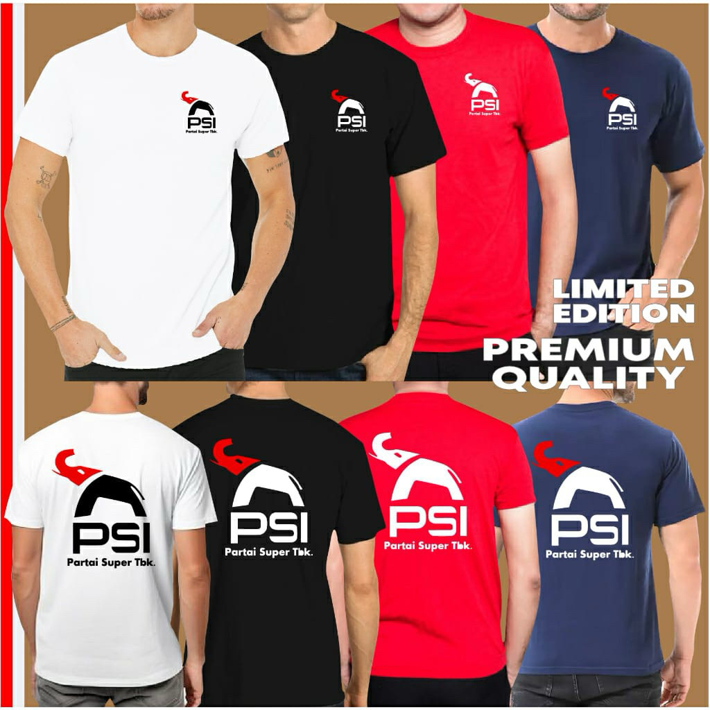 KAOS OBLONG KAOS SHIRT LOGO GAJAH PARTAI PSI TERBARU