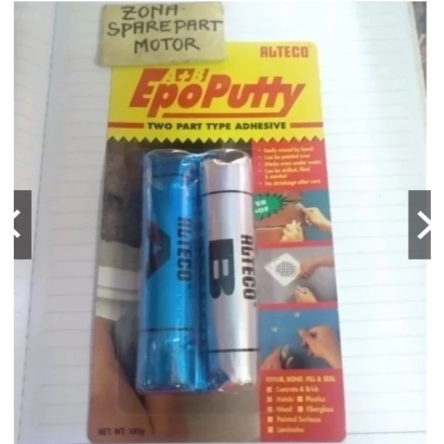 

DEMPUL TANGKI BENSIN Epo Putty ecer alteco 100 gram Alteco asli BARANG BARU DR PABRIK