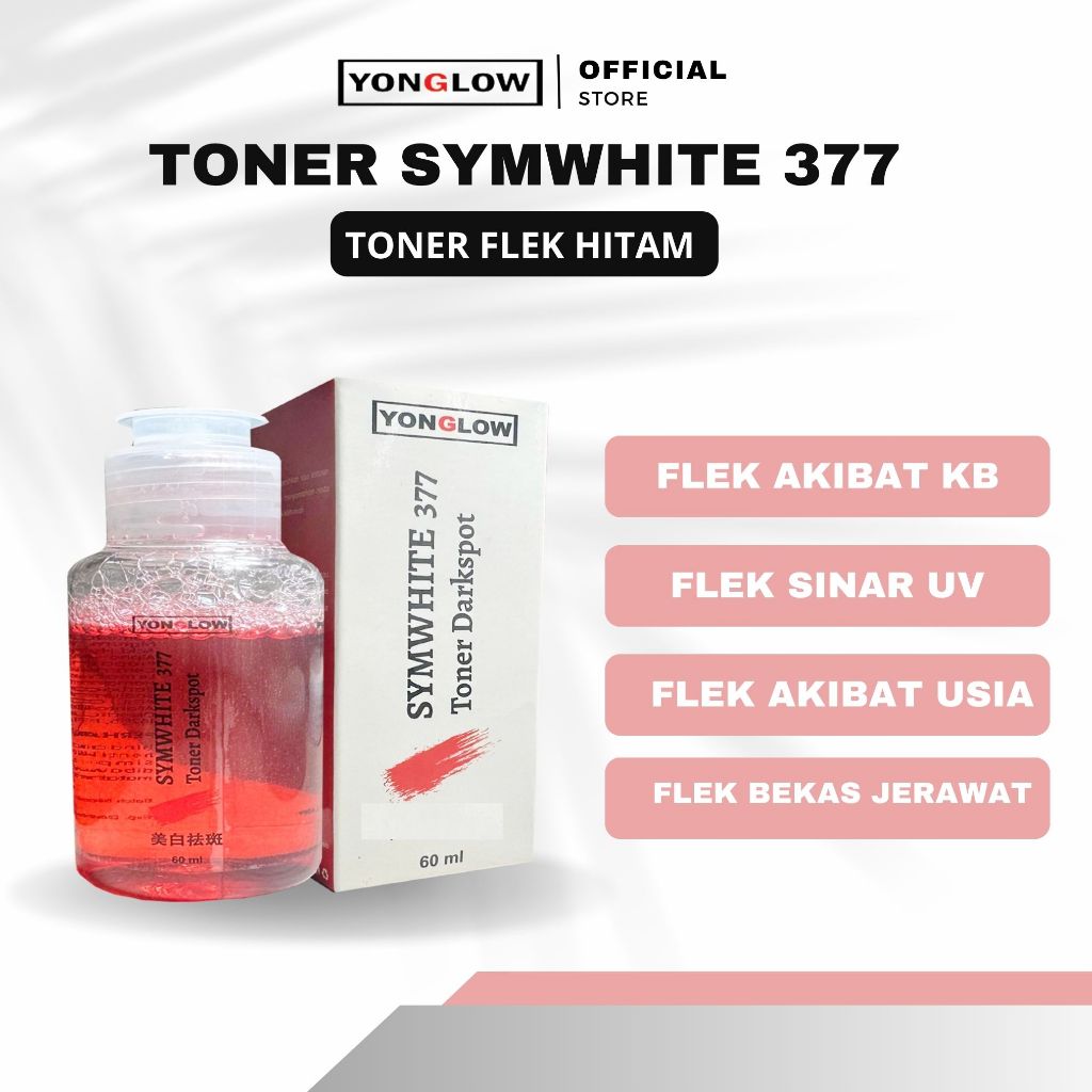Yonglow Toner Flek Symwhite 377 Membantu Menyamarkan Flek Noda Bintik Hitam Membandel Melasma