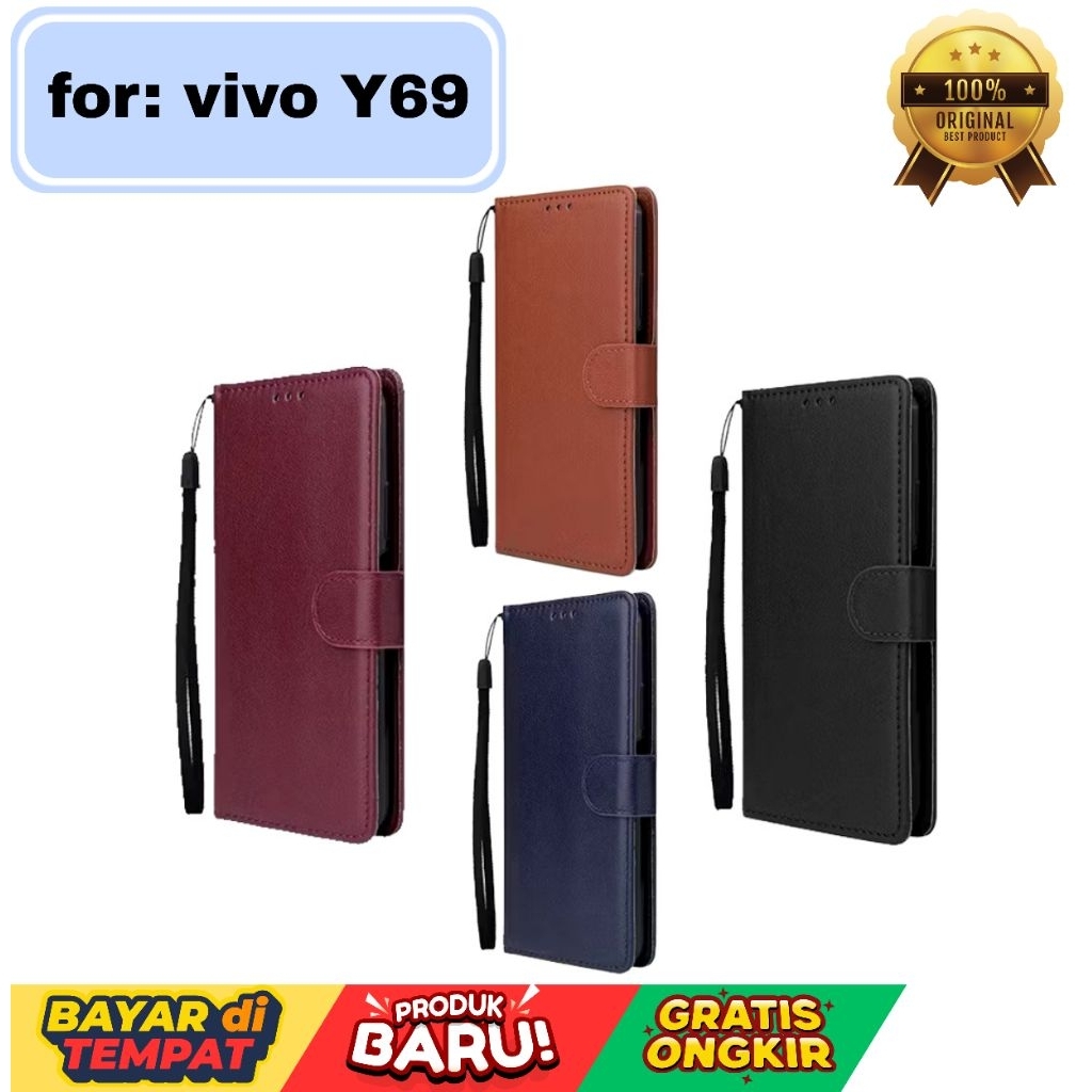 Flip Case for Vivo Y69-Flip Case Kulit Vivo Y60 - Casing Dompet Case Wallet-Leather Flip Case Premiu