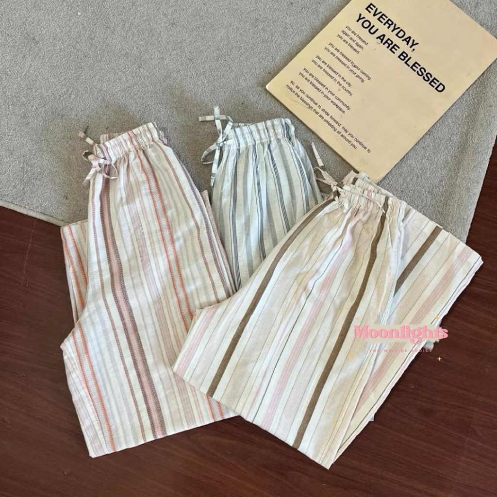 Eira Celana Kulot stripe linen