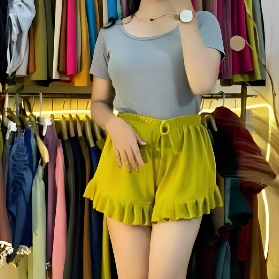 Celana( 75KG - 100KG ) SUPER JUMBO Pendek Hotpans Hotpant Wanita Hot Pants Ruffle Crinkle