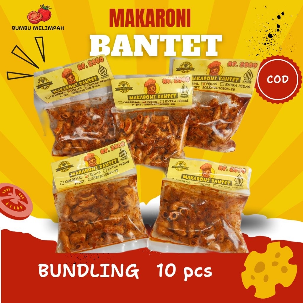 

Makaroni bundling 10 pcs 6 varian bumbu melimpah makaroni bantet khas Tasikmalaya