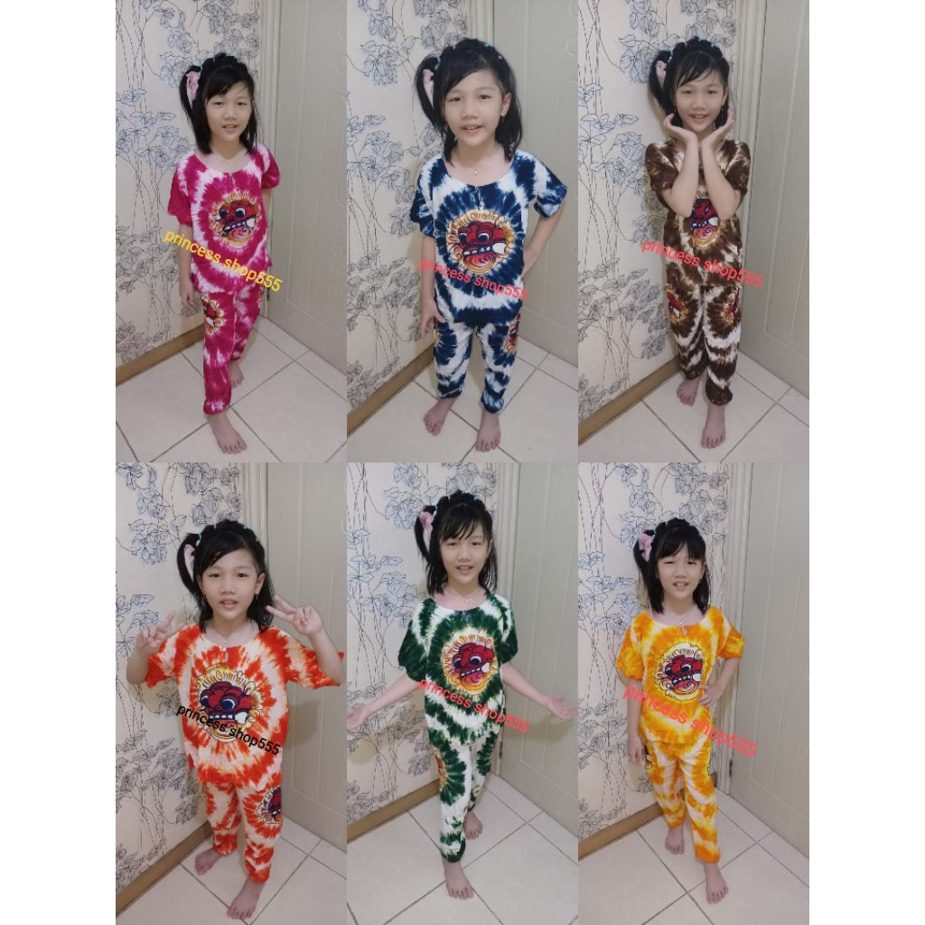 setelan baju bali barong anak 1-7 tahun cewek/cowok celana panjang bahan tebal, adem, nyaman dipakai