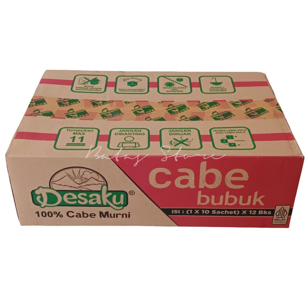 

Desaku Cabe Bubuk 1 Dus | Isi 1 x 10 Sachet x 12 Bks