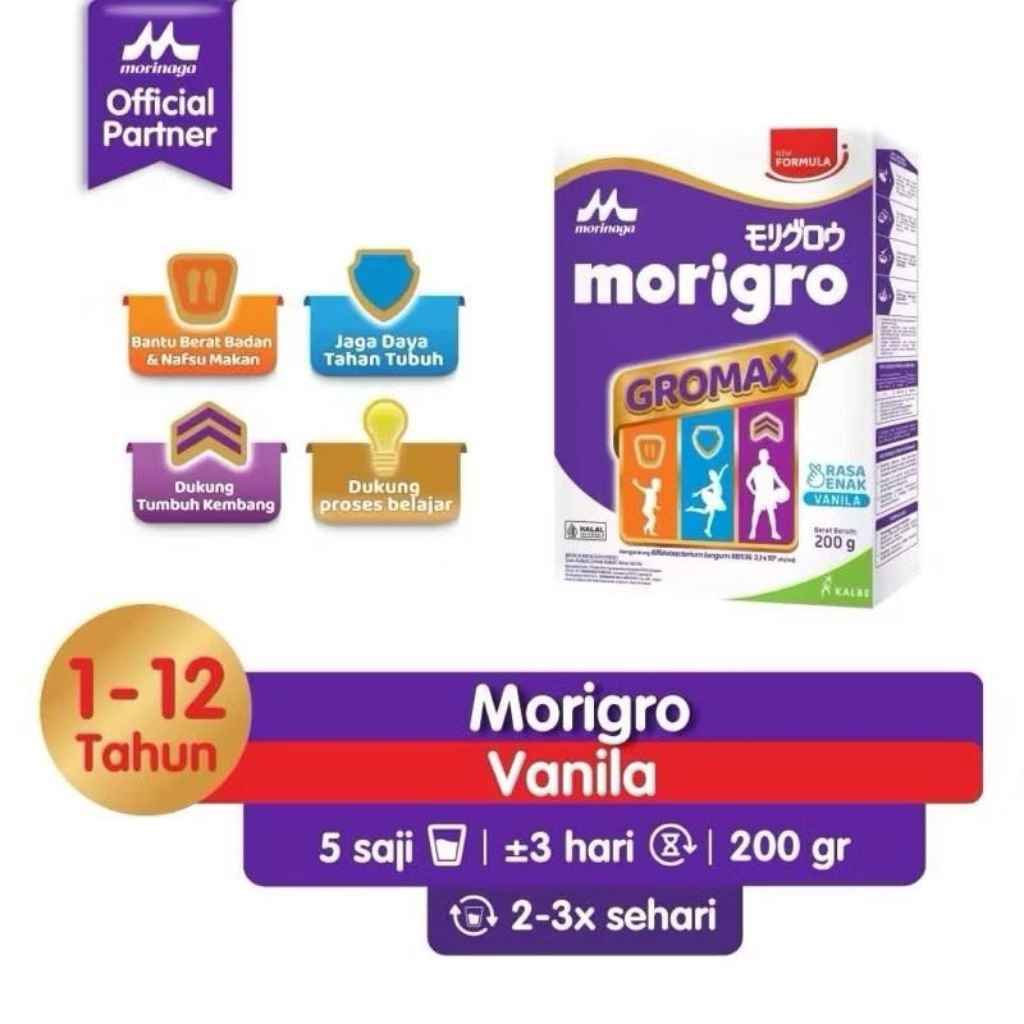 

Morigro 200gr Vanilla/Madu Susu Penambah Berat Badan