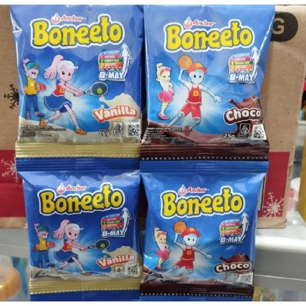 

Susu Boneeto 12 Renceng/ Karton BONEETO SACHET 25 GR PAKET 1 KARTON VANILA COKLAT ISI 12 RENCENG X 10 SACHET @25GR SSSC
