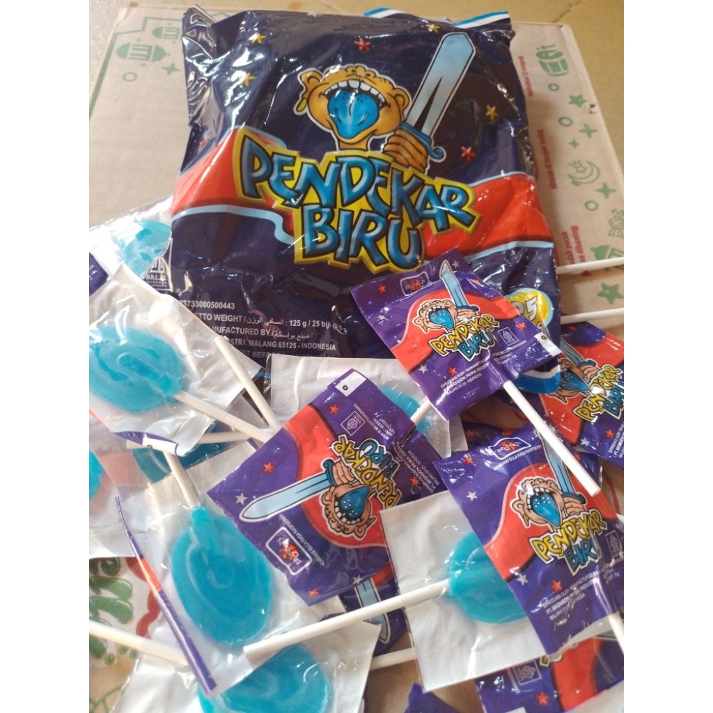 

permen lolipop pendekar biru 1bungkus isi 25pcs