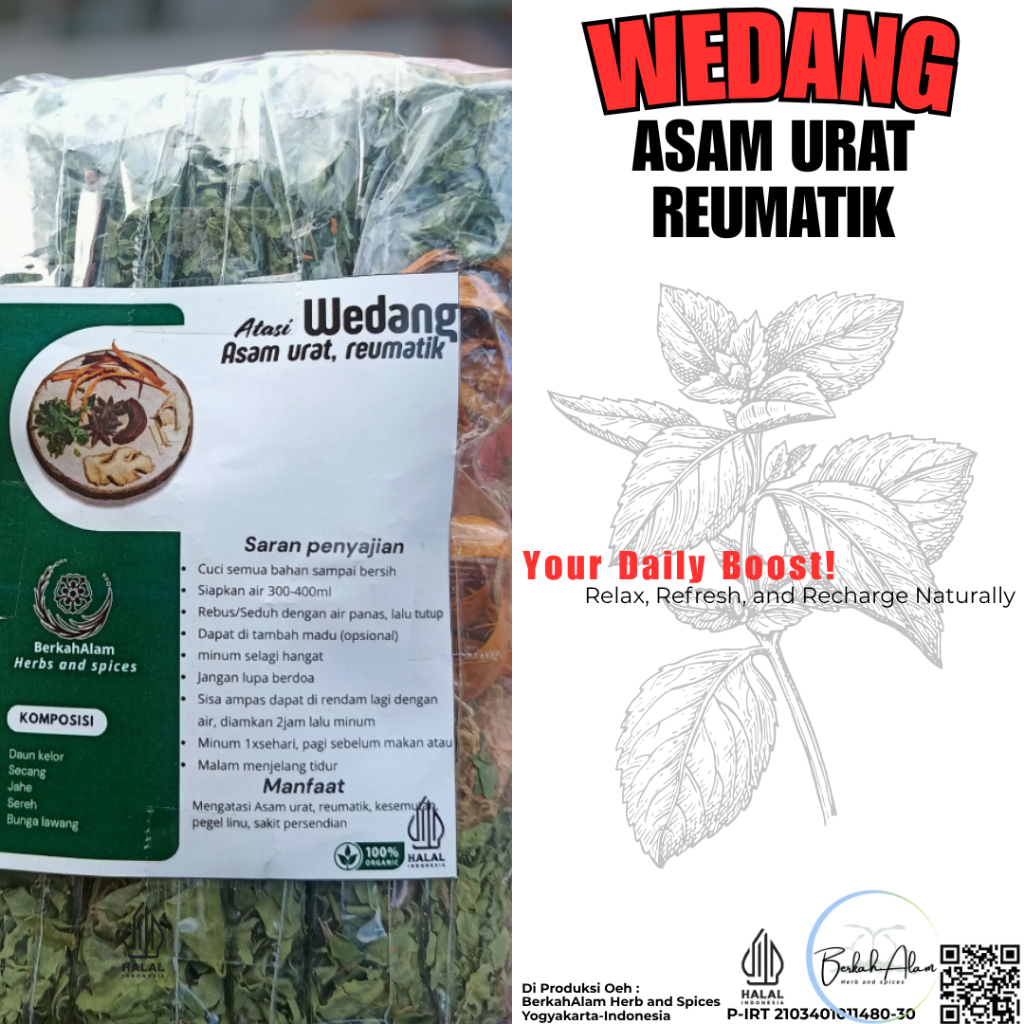 

Wedang kelor jahe secang bantu atasi asam urat reumatik