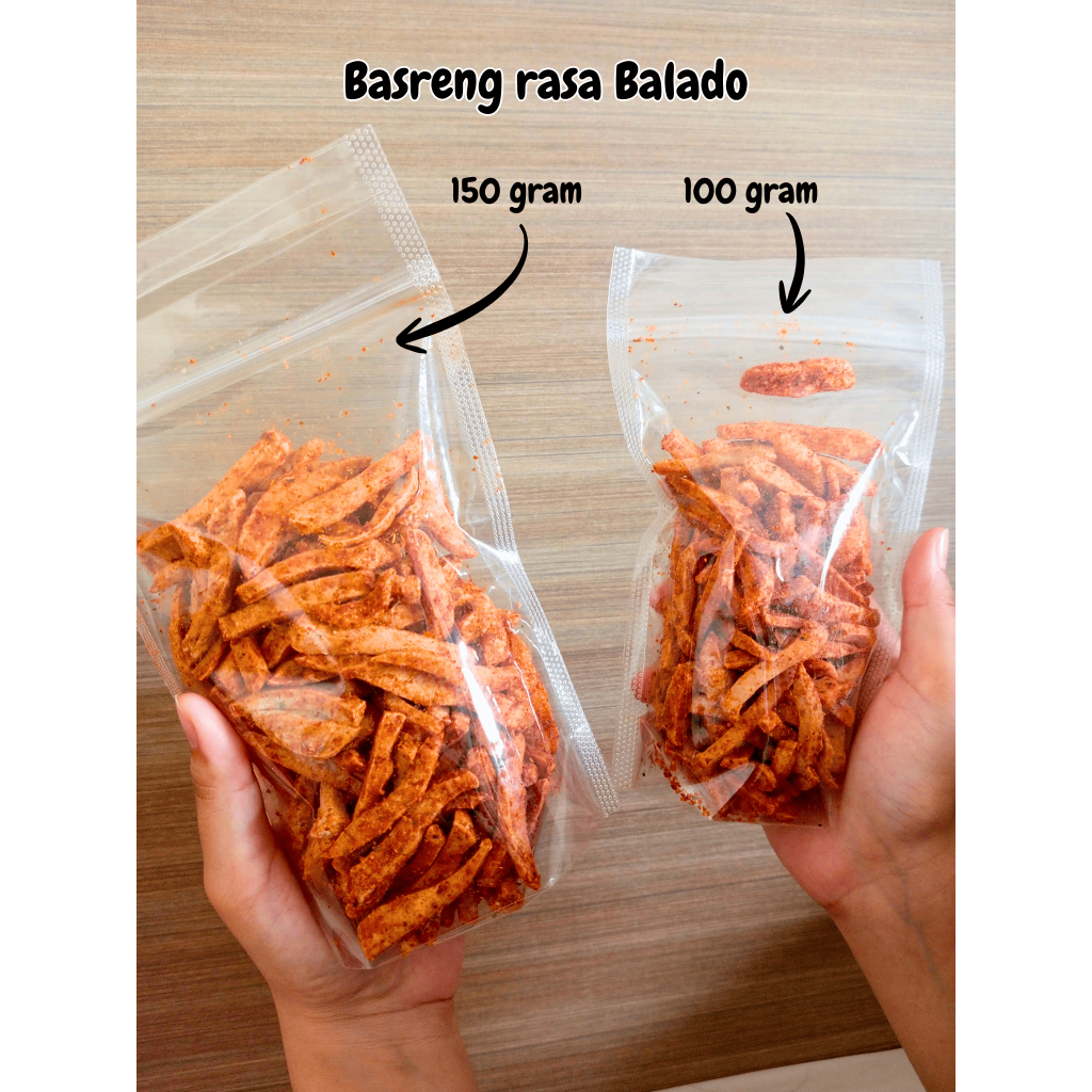 

Basreng Keripik Renyah Balado Daun Jeruk Gurih Enak 150 gram & 100 gram | Camilan Pedas Gurih Renyah