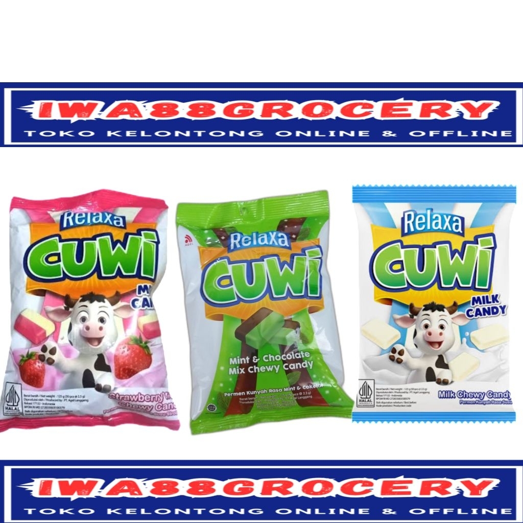 

relaxa cuwi candy permen lunak rasa susu zak