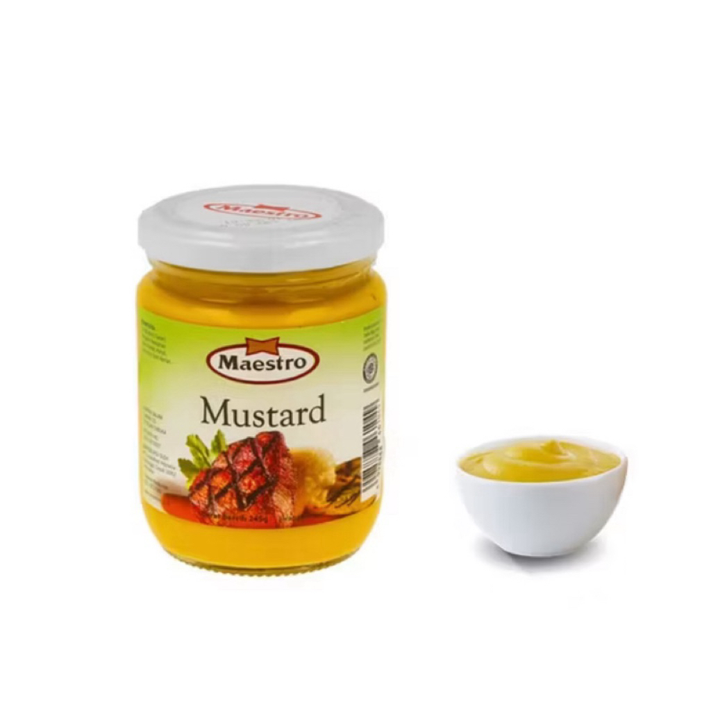 

Maestro Mustard 245g – Saus Mustard Premium untuk Steak, Burger, dan Masakan Lezat