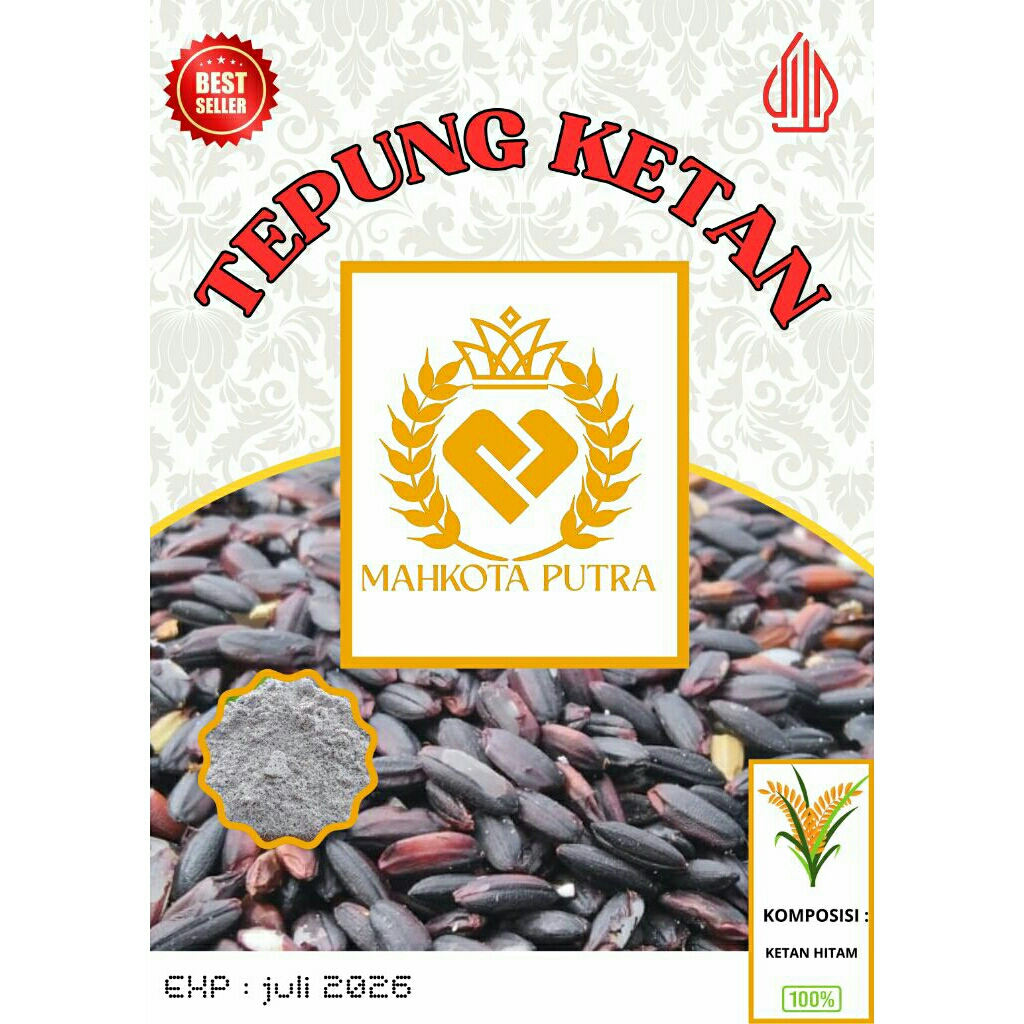 

Tepung Ketan Hitam ASLI.Bahan bolu viral (500gr)Kemasan vacum-mahkota Putra