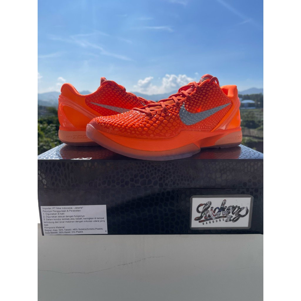 Nike Zoom Kobe Protro 6 WNBA Total Orange ORIGINAL