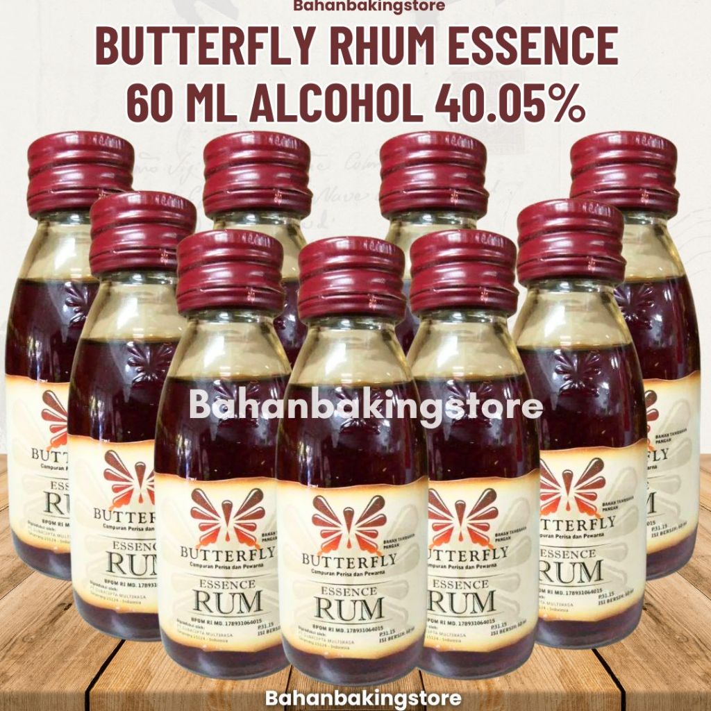 

BUTTERFLY RHUM ESSENCE 60 ML ALCOHOL 40.05% | BUTTERFLY RUM JAMAICA 60 ML | KUPU-KUPU ESENCE RHUM