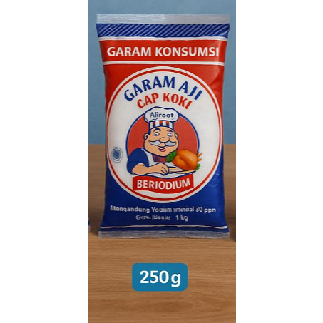 

GARAM AJI CAP KOKI / 250gr / GARAM BERKUALITAS / GARAM MURAH / GARAM BERYODIUM