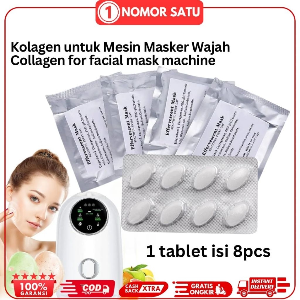 Kolagen Untuk Mesin Masker Wajah 1 Tablet Isi 8pcs Kecantikan Collagen