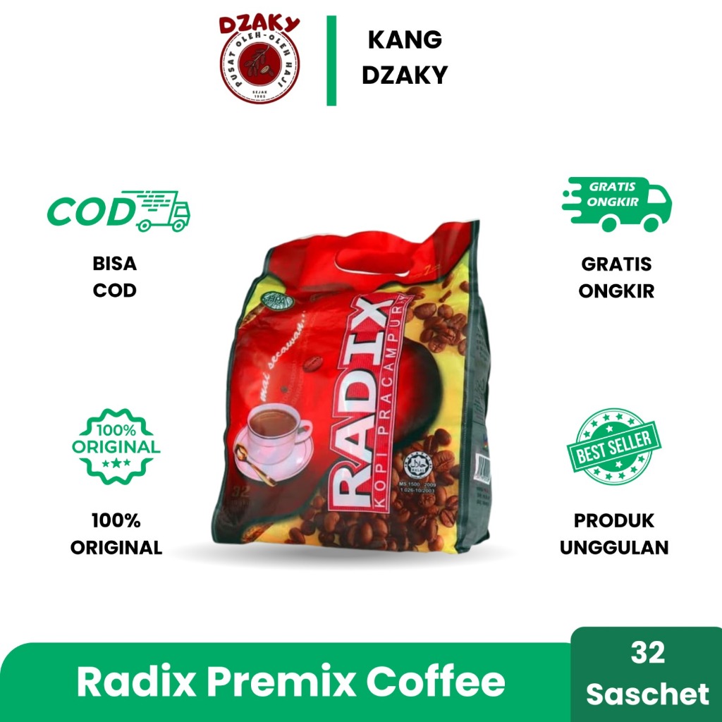 

HPA Radix Premix Coffee 32 Sachets ORIGINAL | Kopi Radik HPA | Kopi RDX Cafe
