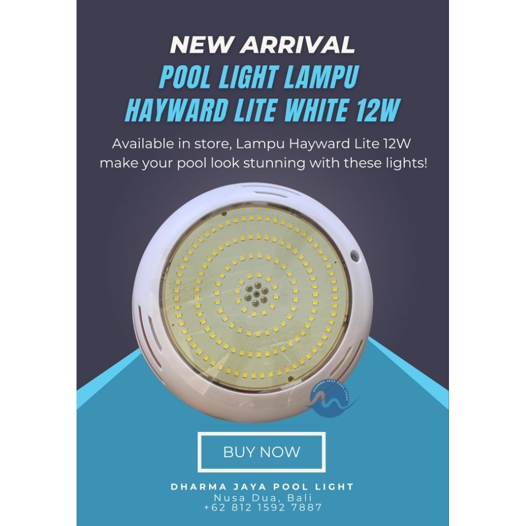 TERMURAH POOL LIGHT HAYWARD LITE WHITE COLOR 12W/ Lampu Kolam Renang Hayward Lite Putih 12W ‼️