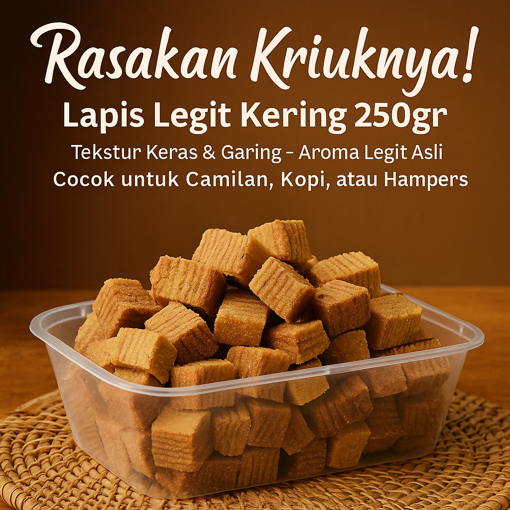 

Kue kering lapis legit tekstur keras kriuk