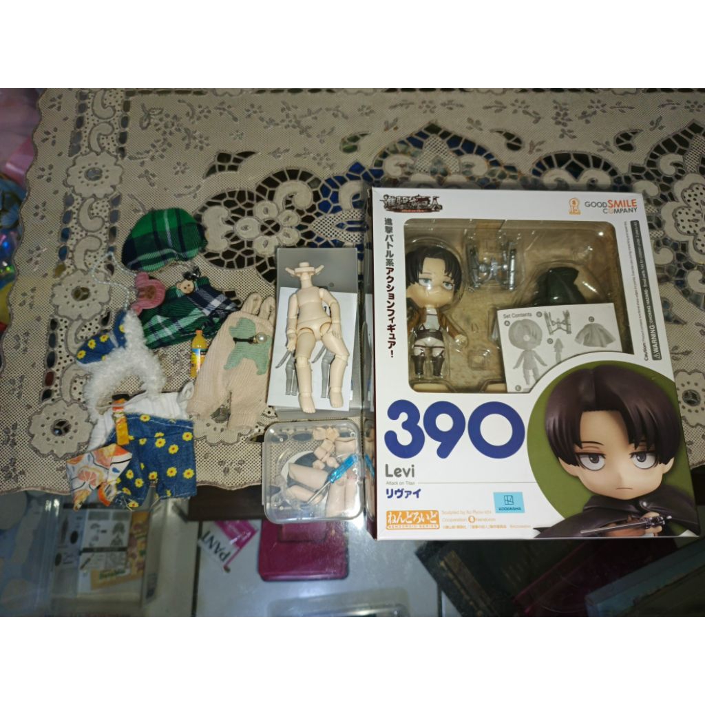 TAKE ALL BIB- Nendoroid Levi Ackerman original FULLSET #390 + Body YMY + Outfit Mini- ATTACK ON TITA