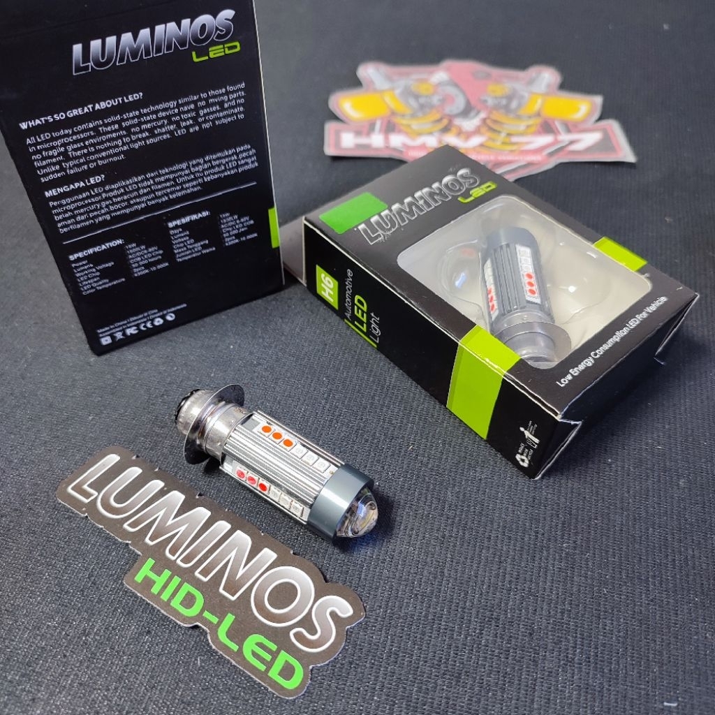 LAMPU H6 LASER LUMINOUS Lampu Led Luminos H6 LS3 Laser LED Hi Low DC Double Color