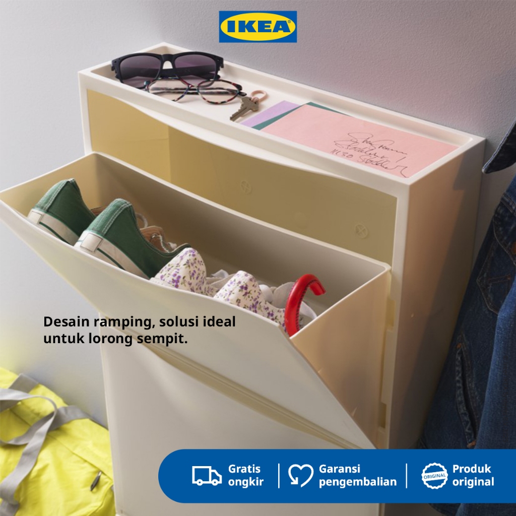 IKEA TRONES Kabinet / Tempat Sepatu Serbaguna 52x18x39 cm Isi 2pcs
