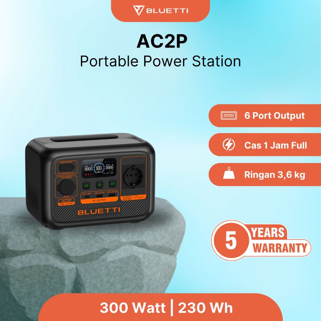 BLUETTI AC2P Portable Power Station / Bluetti AC2P 300W 230Wh