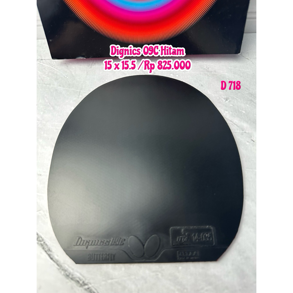 SECOND KARET PINGPONG TENIS MEJA BUTTERFLY DIGNICS 09C HITAM ORIGINAL MARKET JEPANG