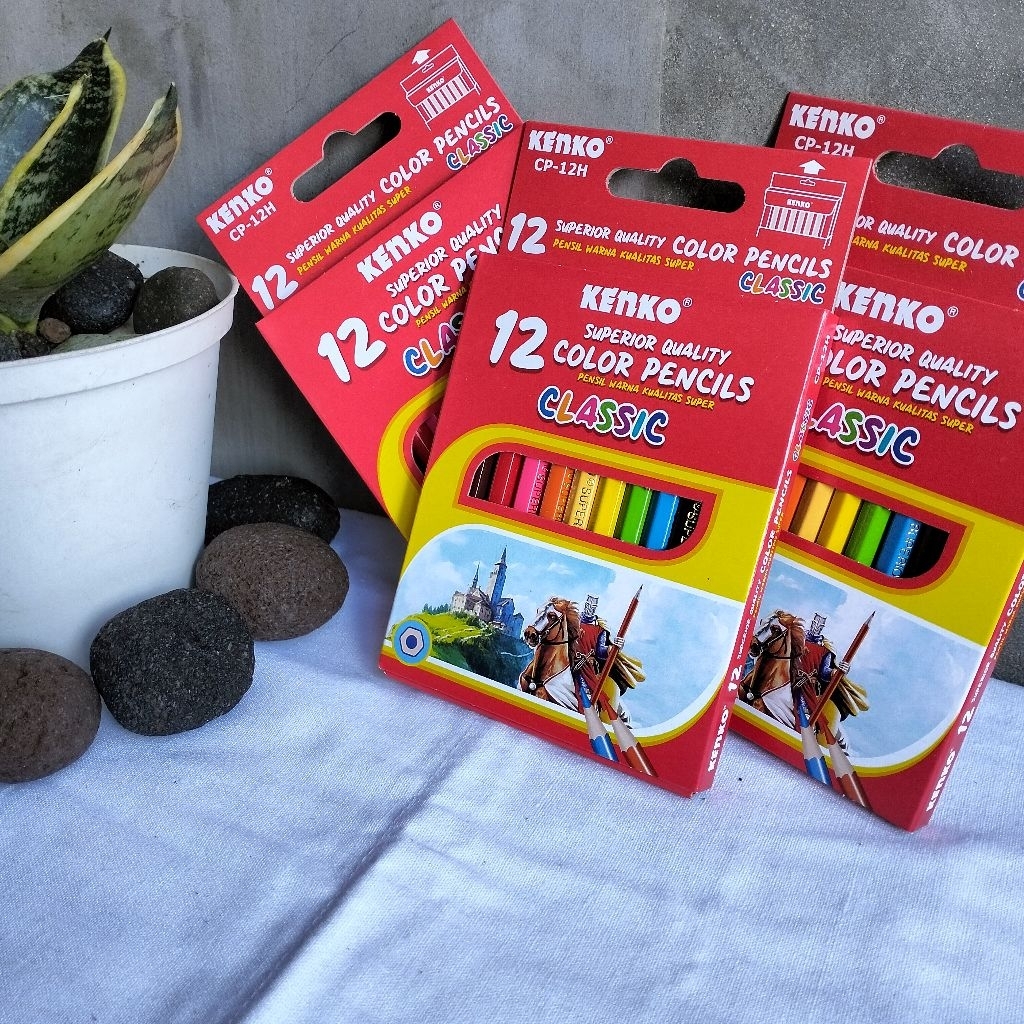 

Pensil Warna pulas KENKO 12 warna pendek murah