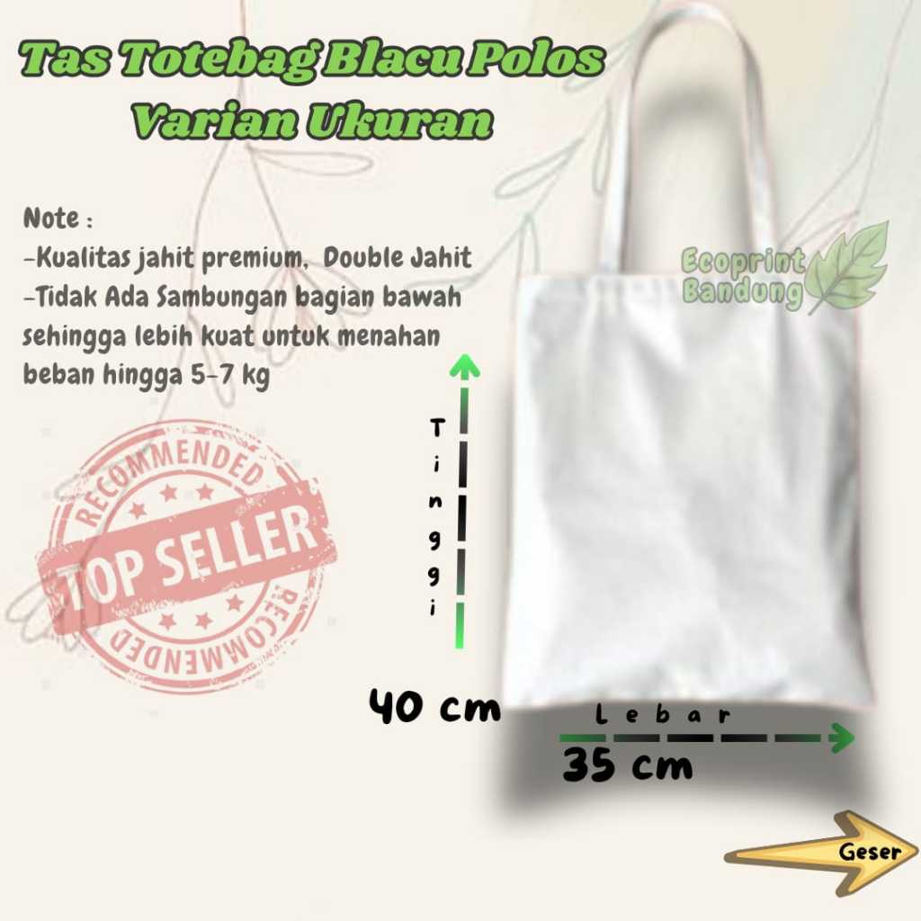 tas Totebag, Totebag blacu,Totebag polos, tas Totebag blacu