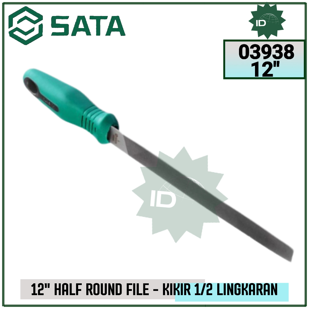 

SATA Kikir Besi Setengah Bulat 12" Half Round File Second 03938 Sata Tools