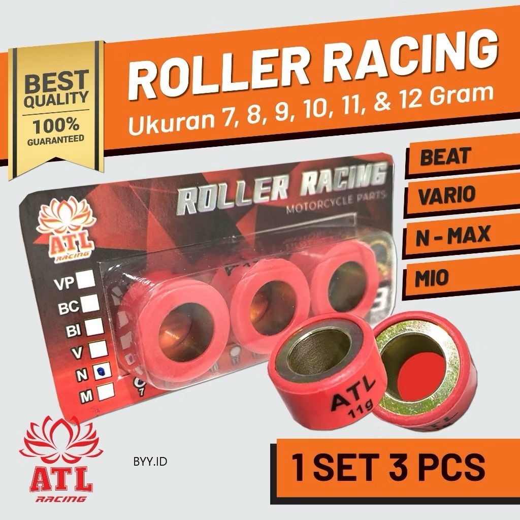 ROLLER BEAT FI/ROLLER RACING BEAT FI/SCOOPY FI/VARIO 110 7GRAM - 12GRAM (PREMIUM) 3pcs