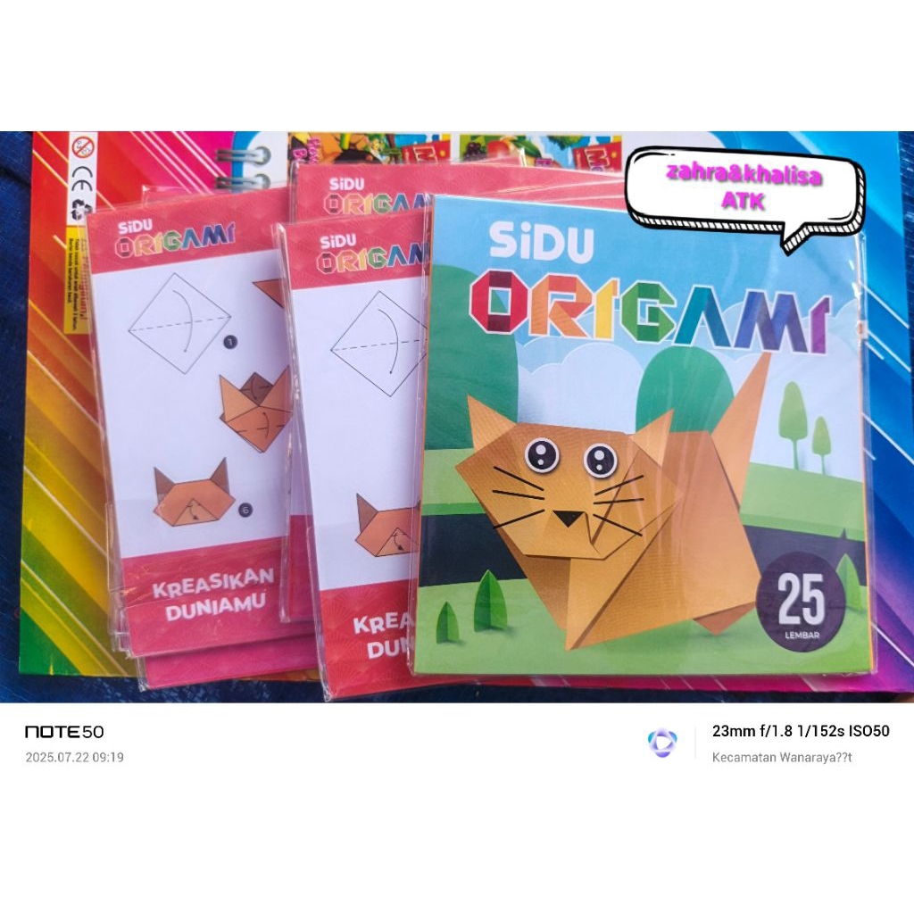 

Kertas Origami mrek sidu 25 lembar ukuran 12 14 16 dan 20