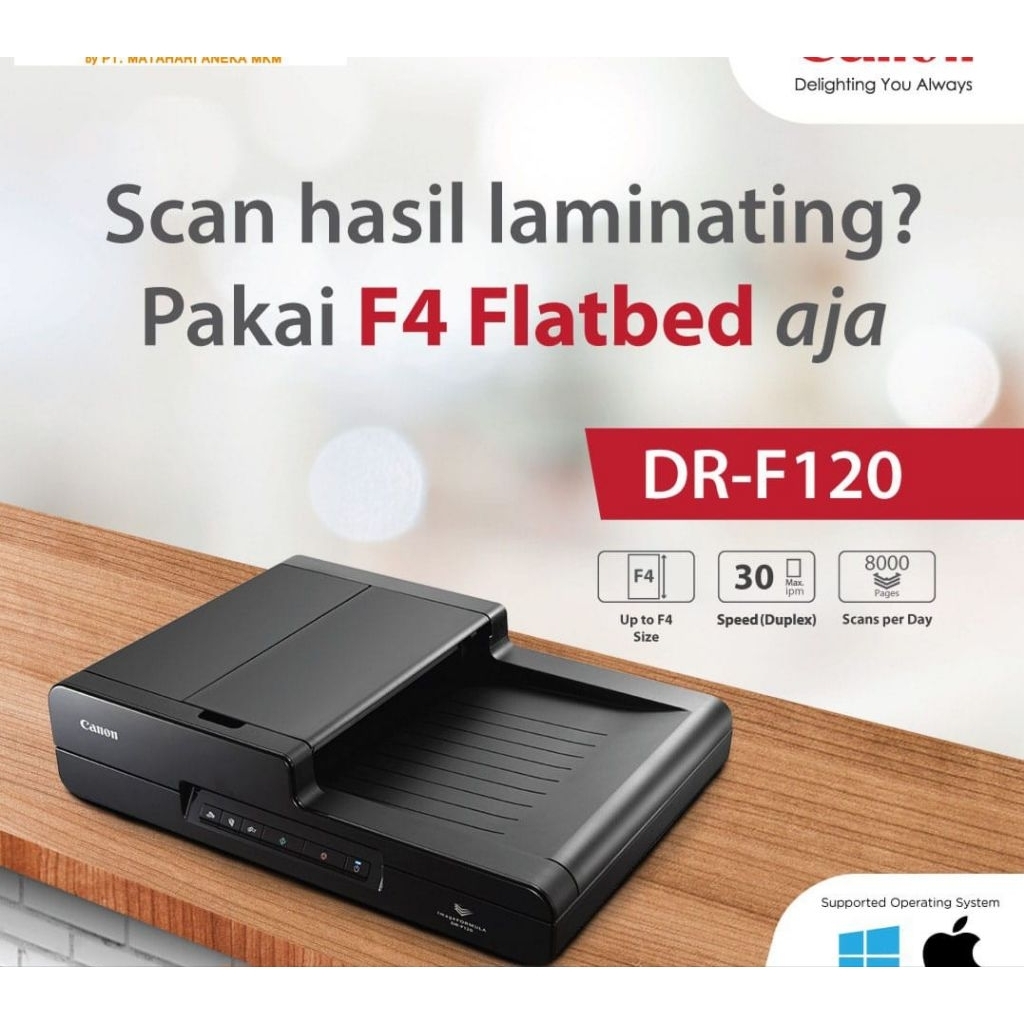 scanner canon DR F120 ADF & Flatbed Scanner